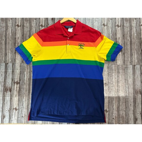 Polo Golf Ralph Lauren 2021 US Open Golf Torrey Pines Shirt sz XL New colorblock